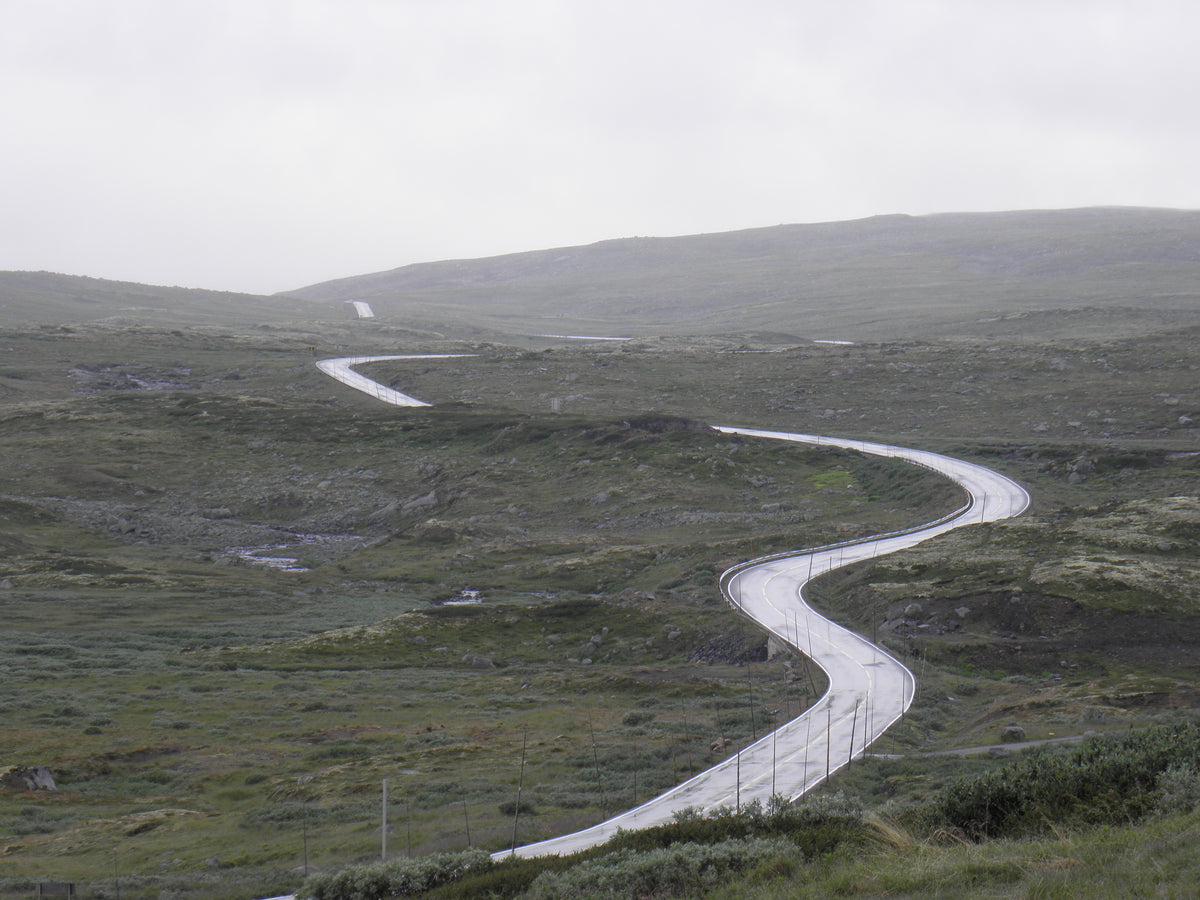 Road across Hardangervidda near Halnefjorden